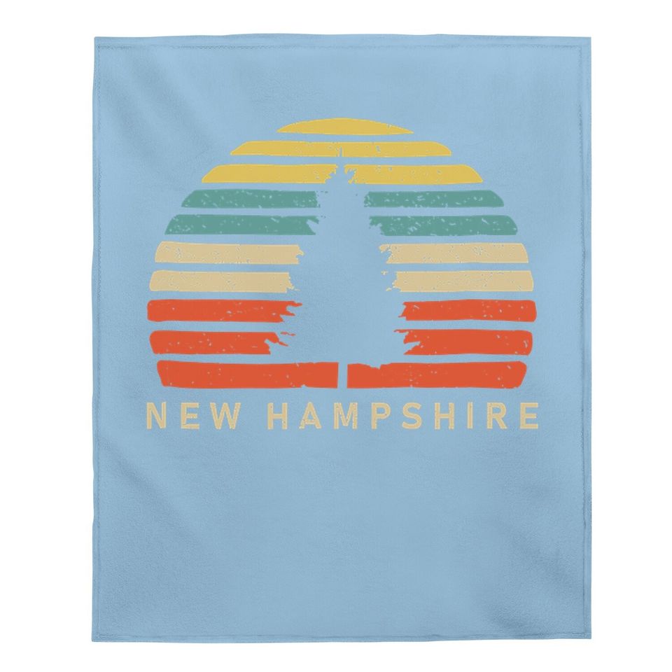 Retro Sunset New Hampshire Baby Blanket