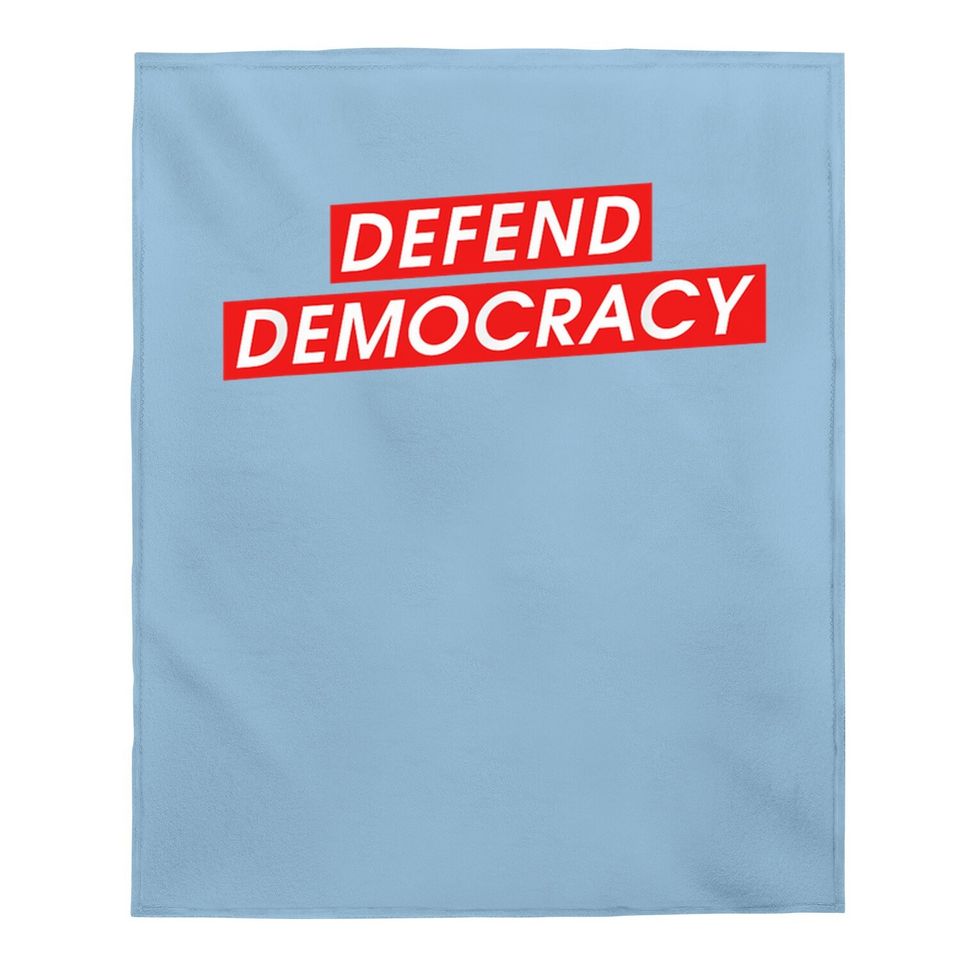Defend Democracy Freedom Love Baby Blanket