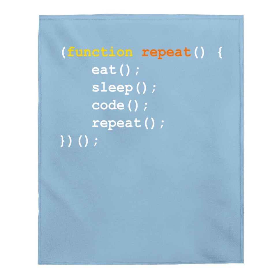Computer Science Programmer Eat Sleep Code Baby Blanket