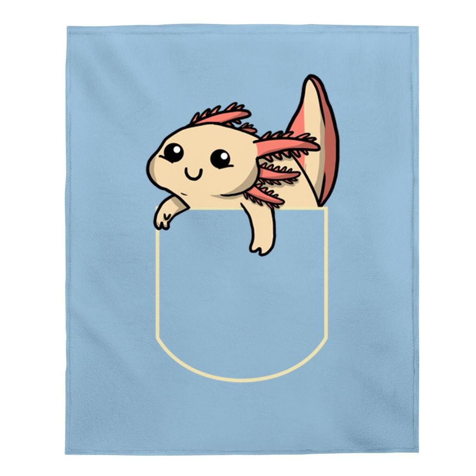 Axolotl In The Pocket Gift Baby Blanket