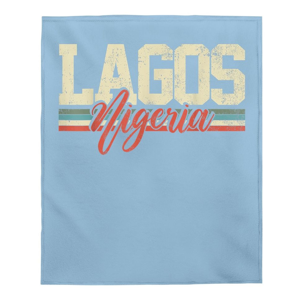 Lagos Nigeria Travel Souvenir Retro Baby Blanket