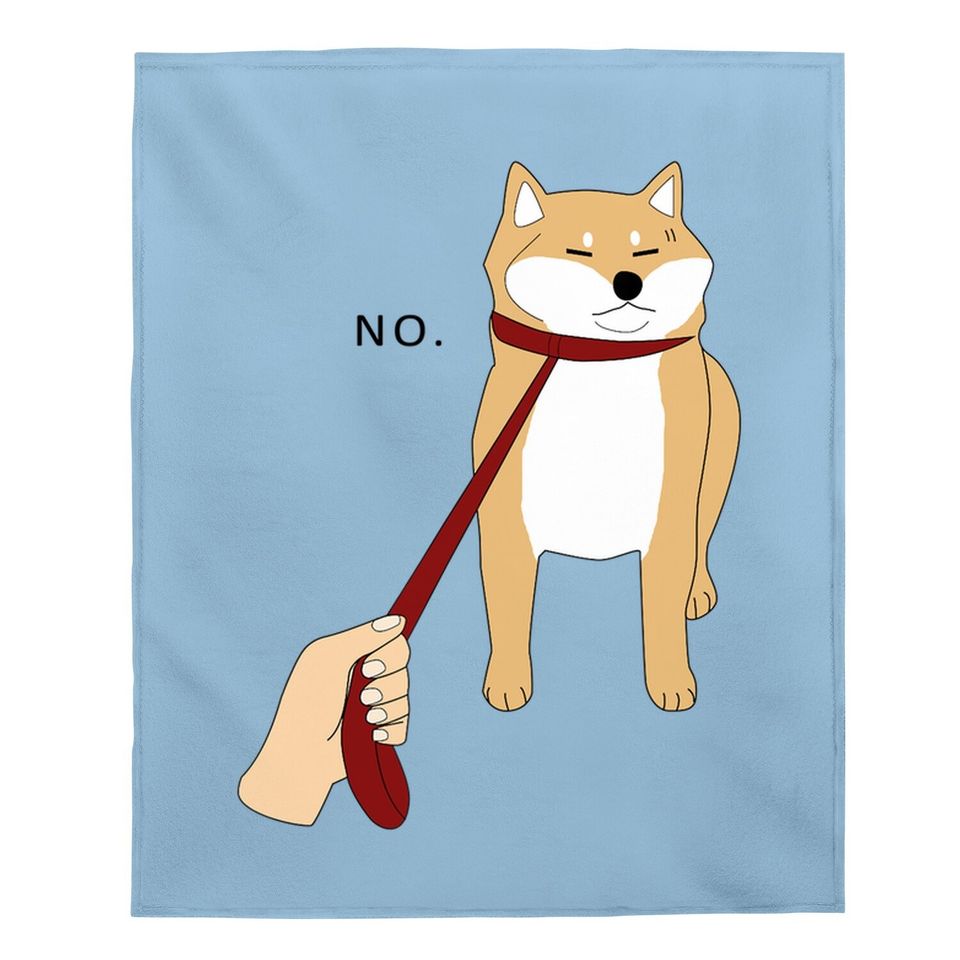 Shiba Inu Nope Doge Meme Baby Blanket