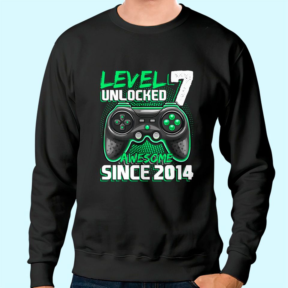 Level 7 Unlocked Awesome Video Game Gift Sweatshirt
