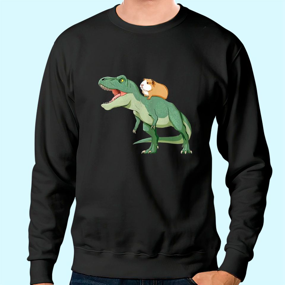 Pig Riding T Rex Dinosaur Sweatshirt