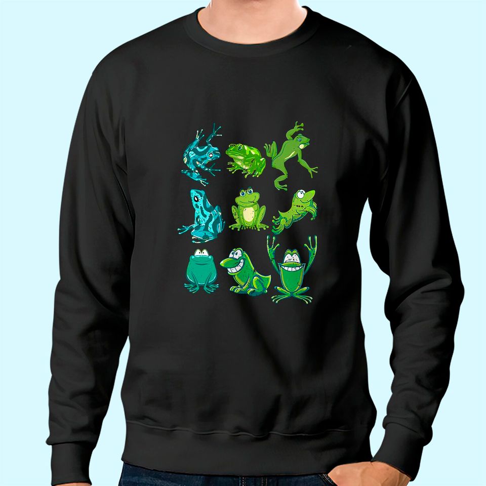 Rainforest Amphibian Kids Gift Idea Cute Frog Sweatshirt