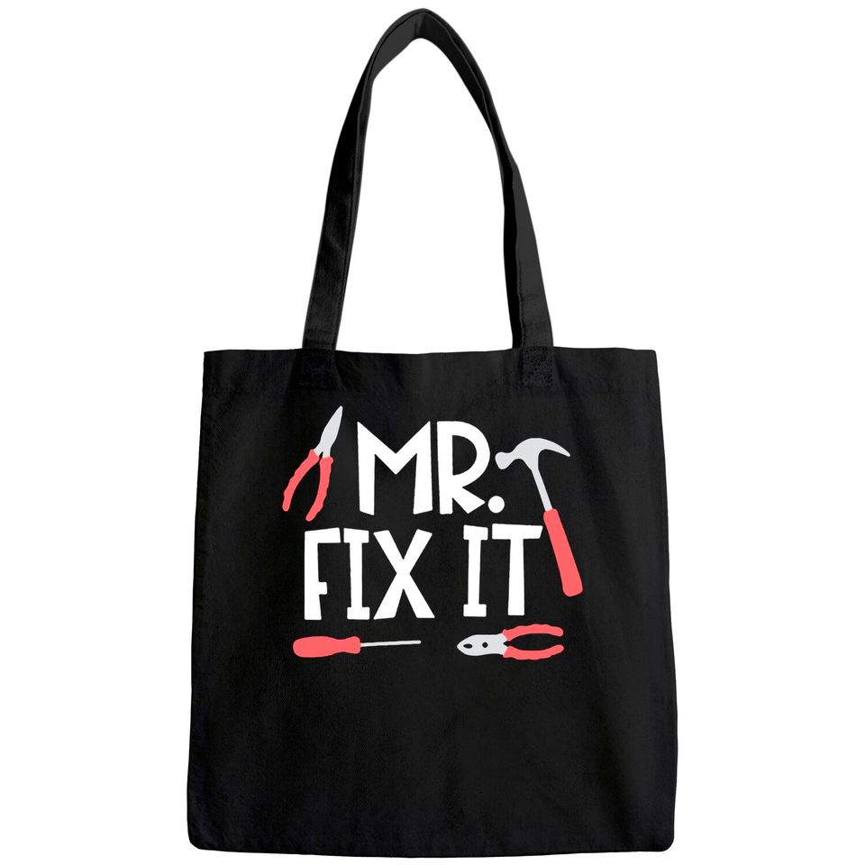 Unique Baby Fathers Day Daddy and Me Tote Bag Mr Fix It