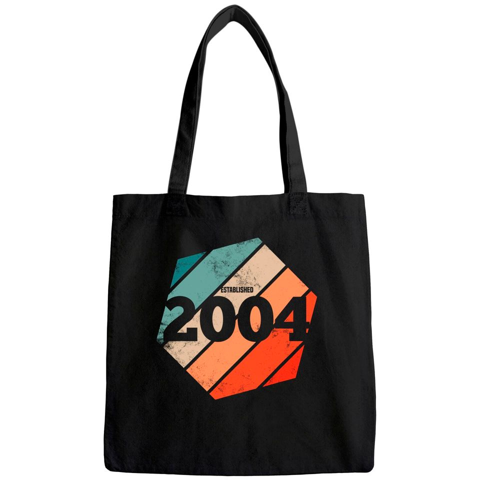 Established 2004 Vintage 17th Birthday Gift Retro Est 2004 Tote Bag