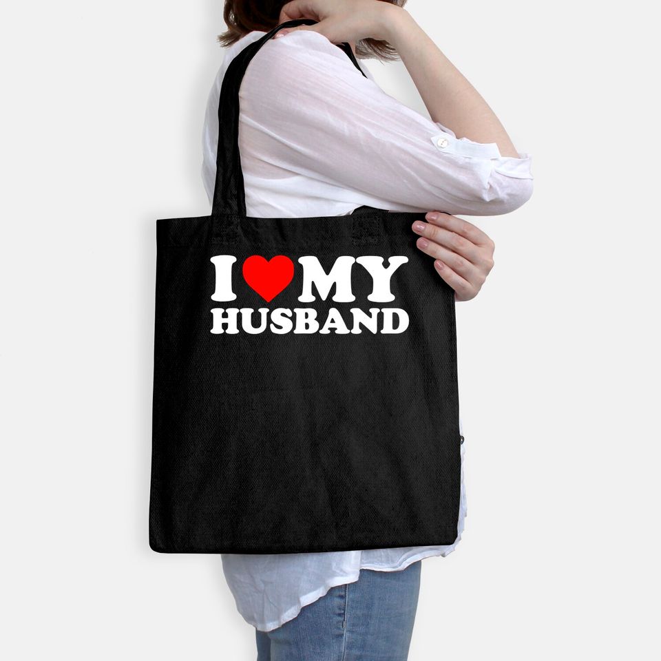 Womens I love my husband Tote Bag