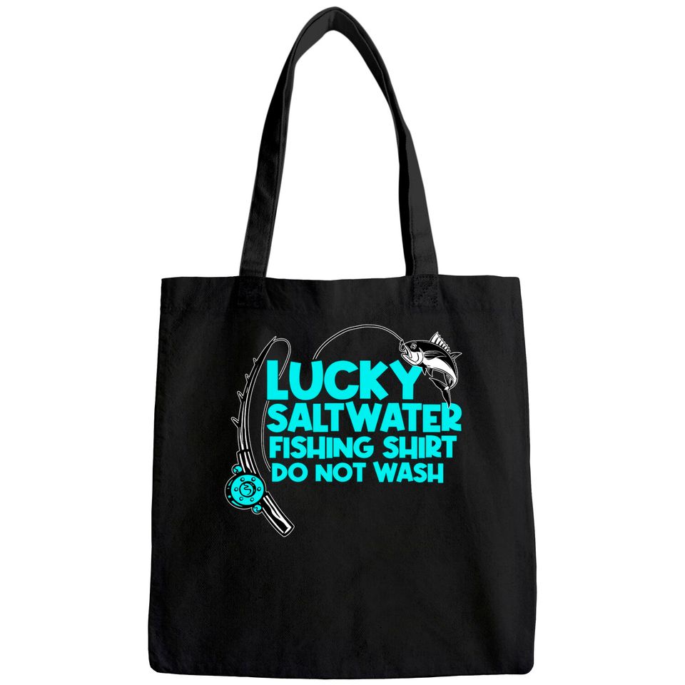 Lucky Saltwater Fishing Design Angler And Fisherman Tote Bag