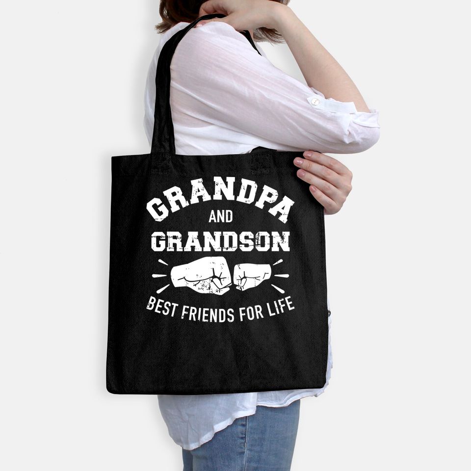 Grandpa And Grandson Best Friends For Life Men's Tote Bag