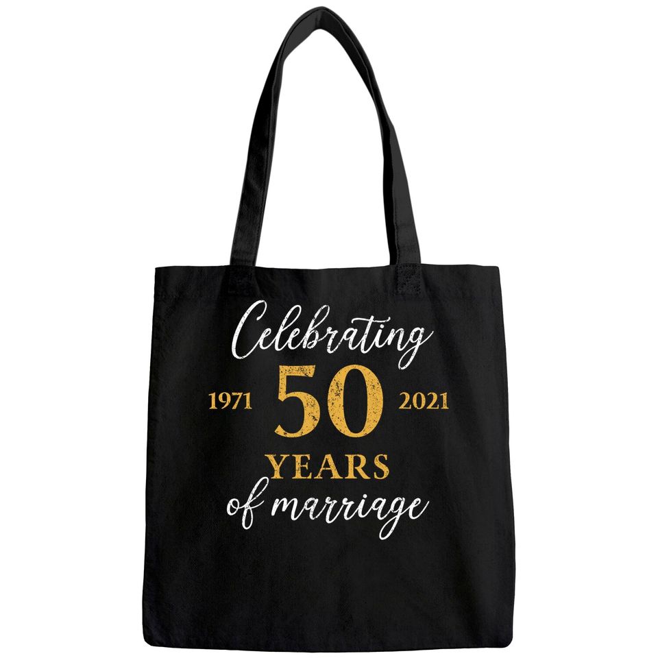 1971 Celebrating 50th Wedding Anniversary Men's Tote Bag
