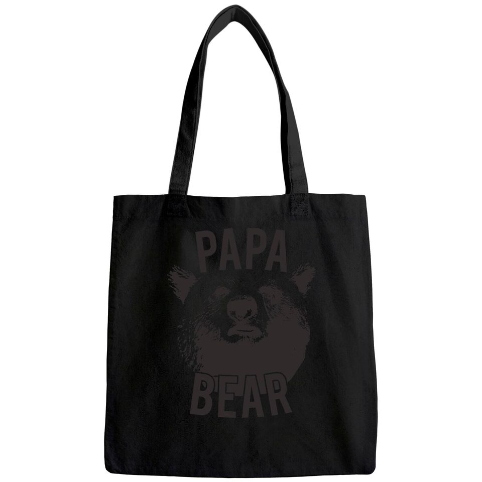 Mens Papa Bear Tote Bag Funny Fathers Day Idea for Dad Papa Hilarious Husband