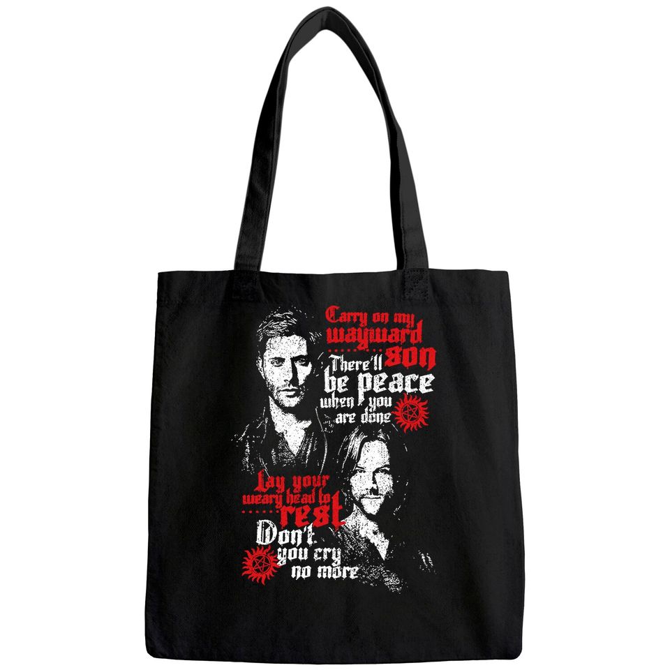 Dean and Sam Winchester Rebellious sons Unisex Tote Bag