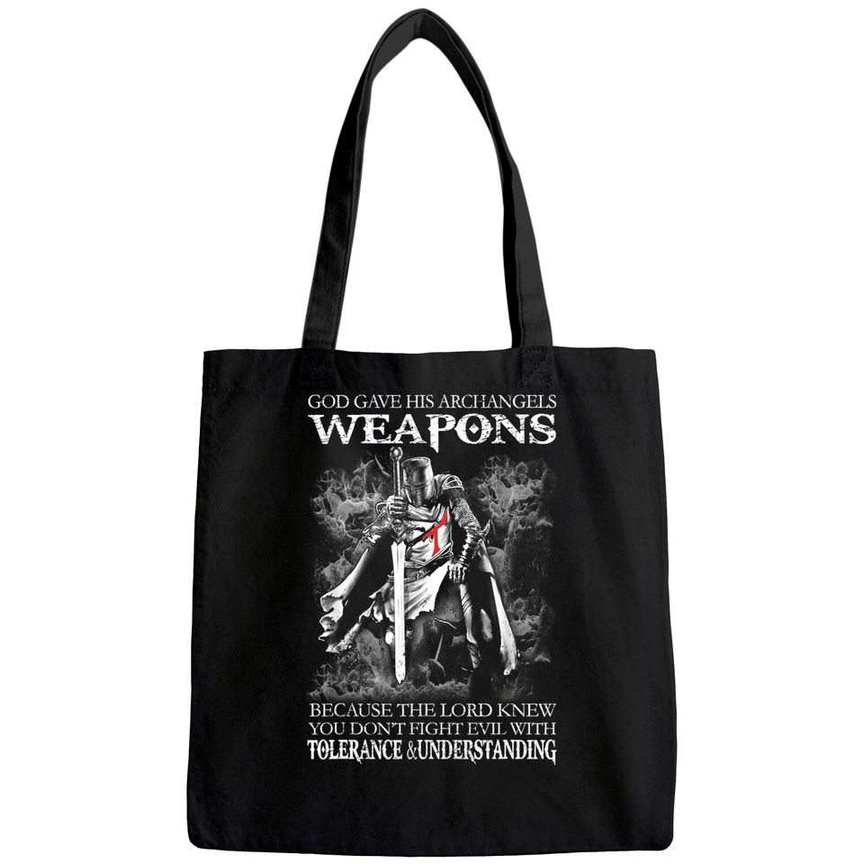 Man of God, God Gave His Archangels Weapons Christian Religious Gift Tote Bag
