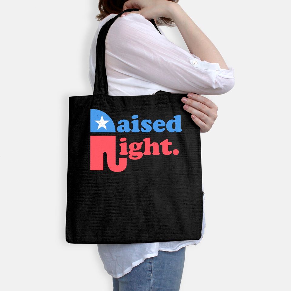 Raised Right Republican Elephant Retro Style Distressed Gift Tote Bag