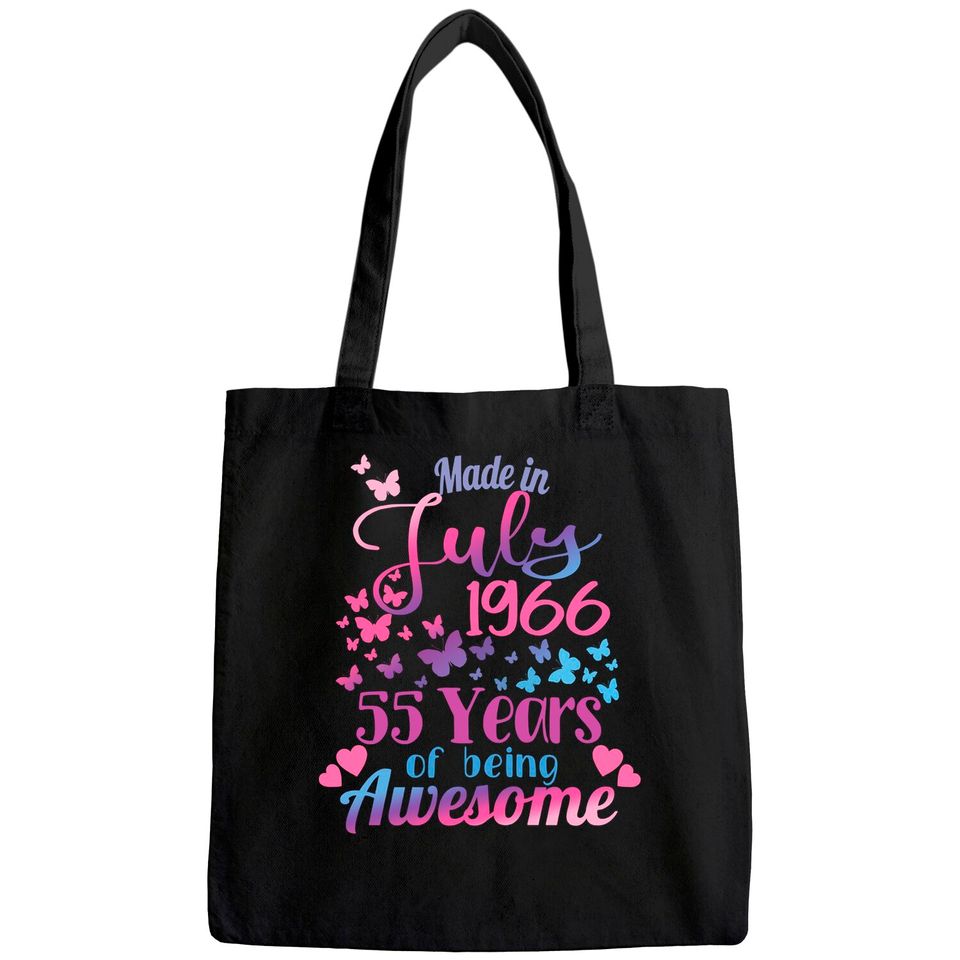 Womens 55th Birthday, July 1966, For Women, 55 Years Old, Awesome Tote Bag