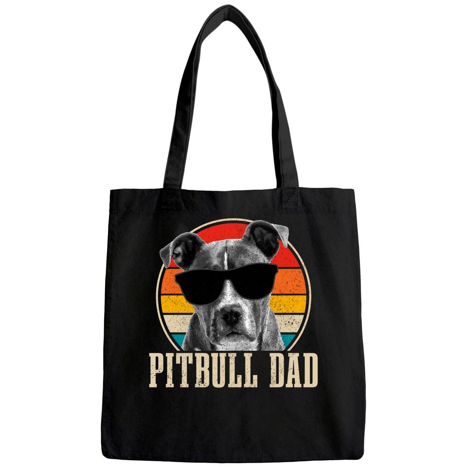 Pitbull Dad Vintage Sunglasses Owner Tote Bag