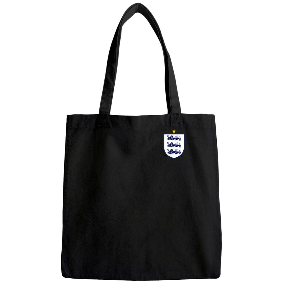 England Three Heraldic Lions Crest Football Tote Bag