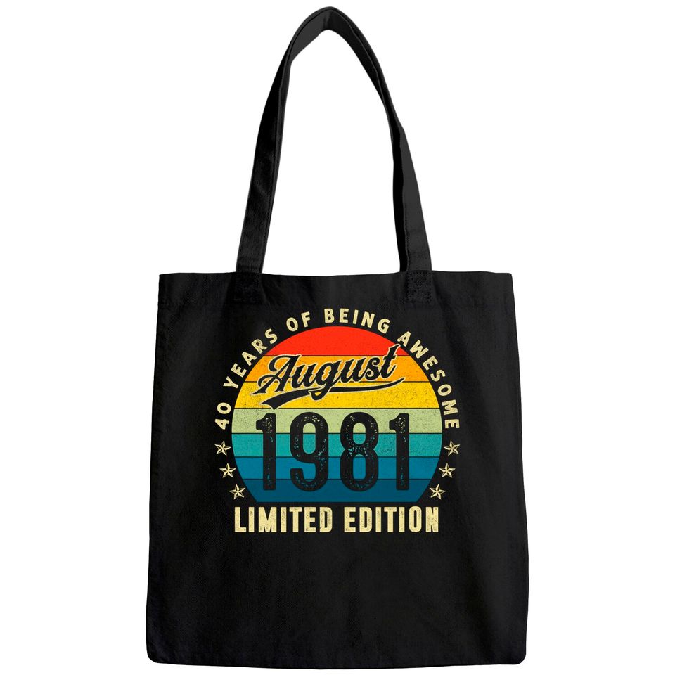 Birthday Made In August 1981 Tote Bag