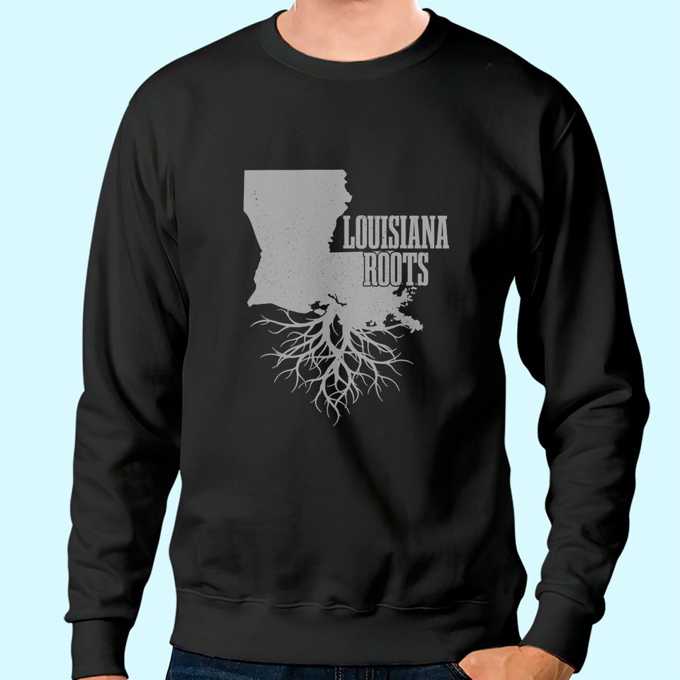Louisiana Roots Vintage USA Patriotic Pride State Sweatshirt