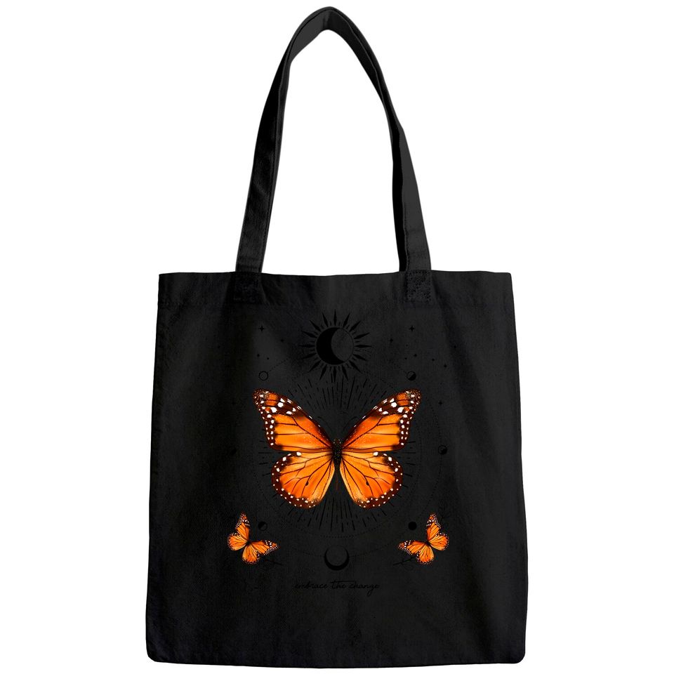 Monarch Butterfly Celestial Butterfly Sun Moon Phase Gift Tote Bag