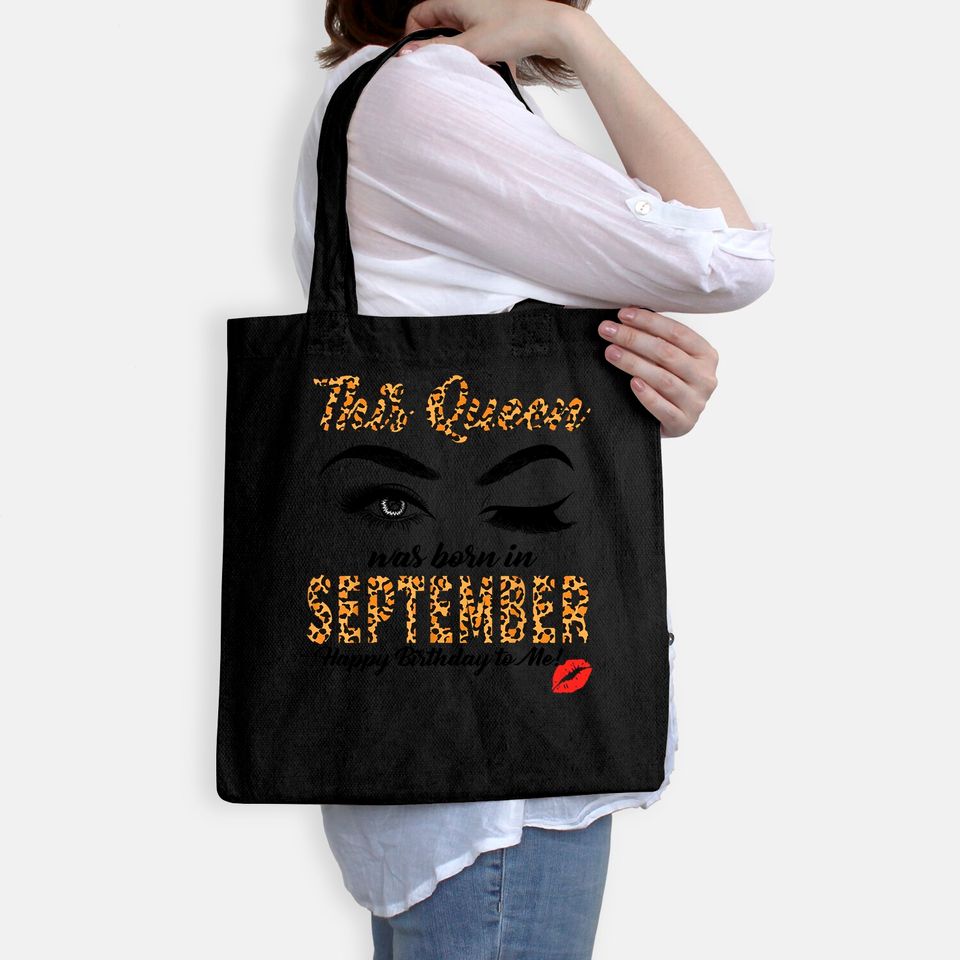 Leopard This Queen Was Born In September Womens Tote Bag