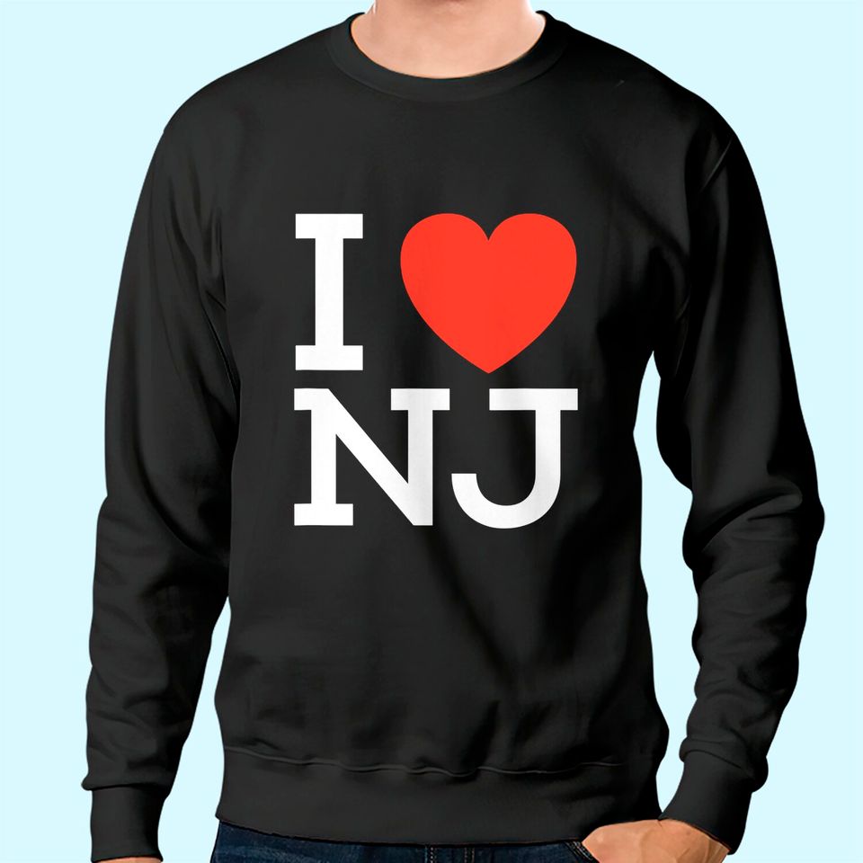 I Love NJ Heart Sweatshirt