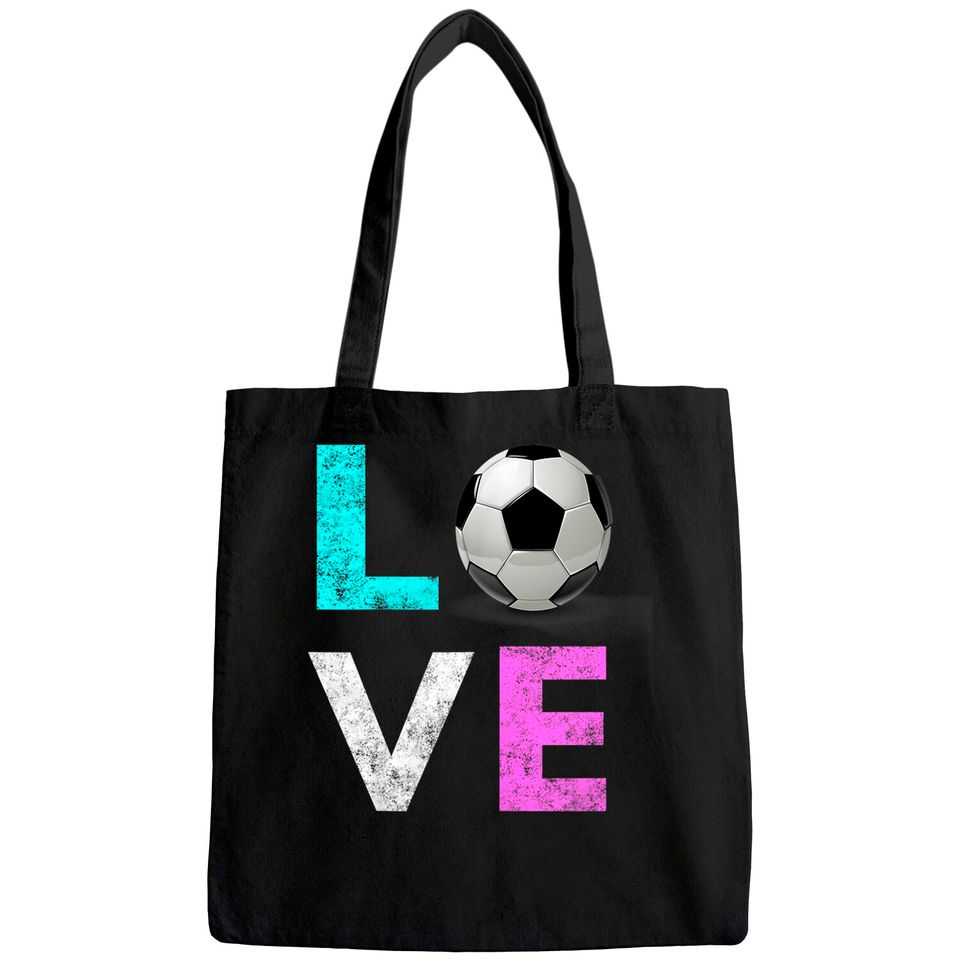 Girls Love Soccer Tote Bag