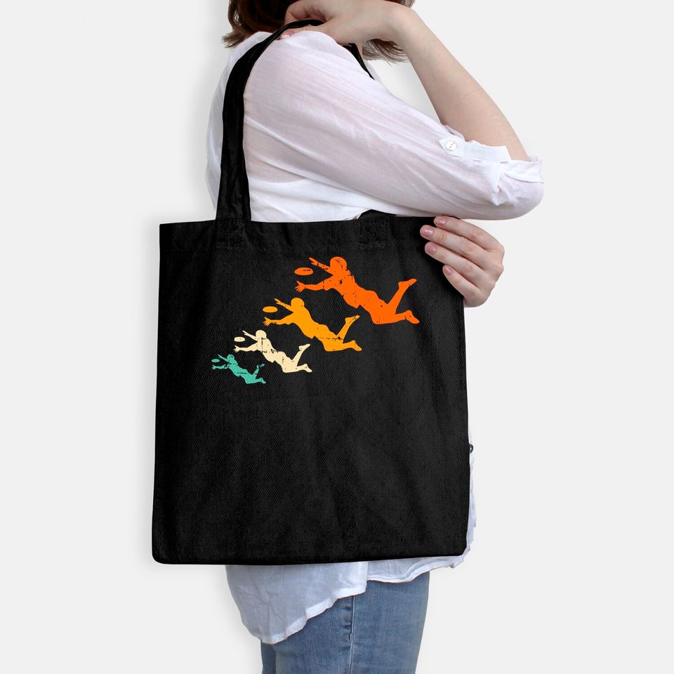 Retro Ultimate Frisbee Player Vintage Disc Ultimate Frisbee Tote Bag
