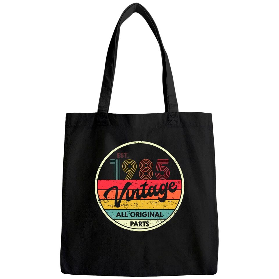 Retro Vintage 1985 TShirt 35th Birthday Gifts 35 Years Old Tote Bag
