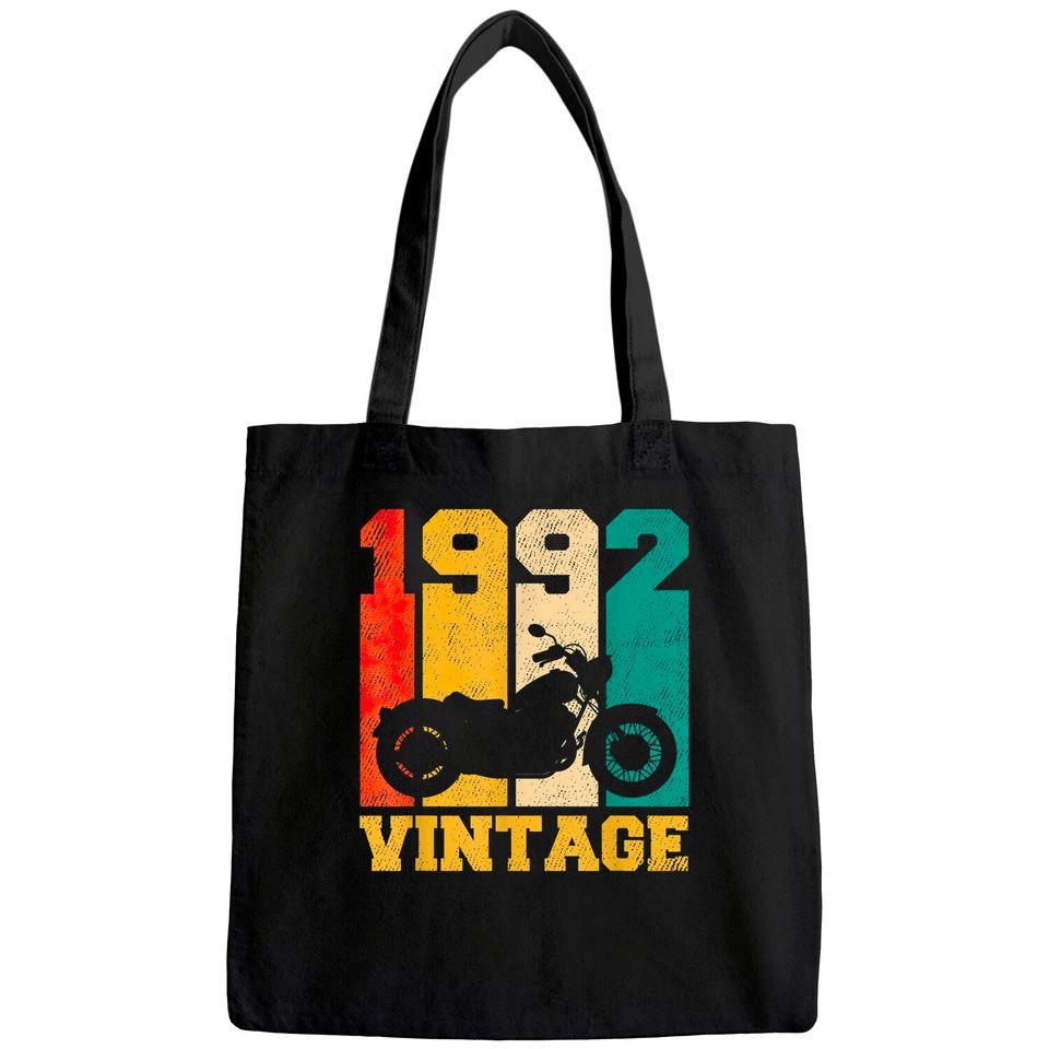 29 Years Old Gifts Vintage 1992 Motorcycle 29th Birthday Tote Bag