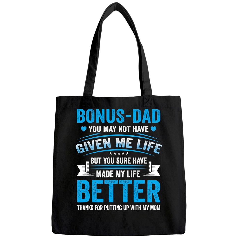 father's day bonus dad gift from daughter son wife Tote Bag