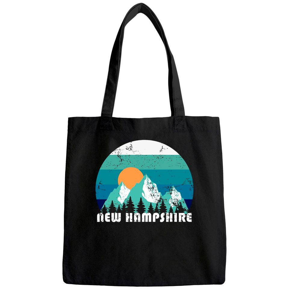 New Hampshire State Retro Tote Bag