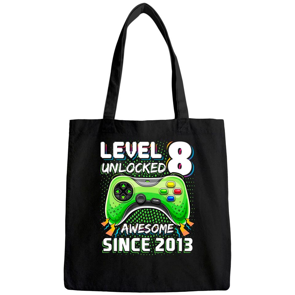 Level 8 Unlocked Awesome Video Game Gift Tote Bag