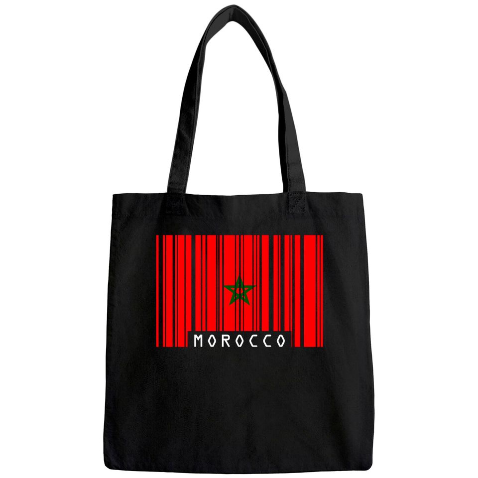 Morocco Barcode Style Flag - Mens Premium Cotton Tote Bag