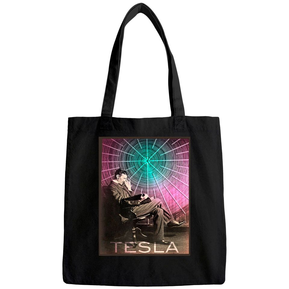 Nikola Tesla's AC Electricity Inspiring Science Tote Bag