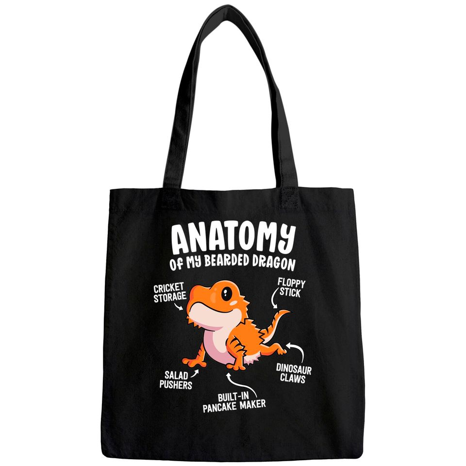 The Anatomy Of A Bearded Dragon Tote Bag Gift For Reptile Lover Tote Bag