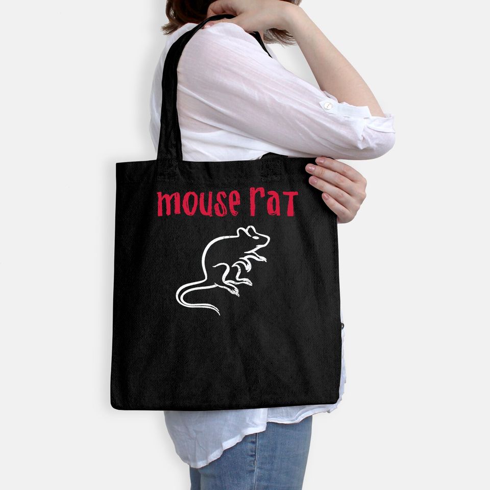 The Mouse Rat Logo Distressed Tote Bag