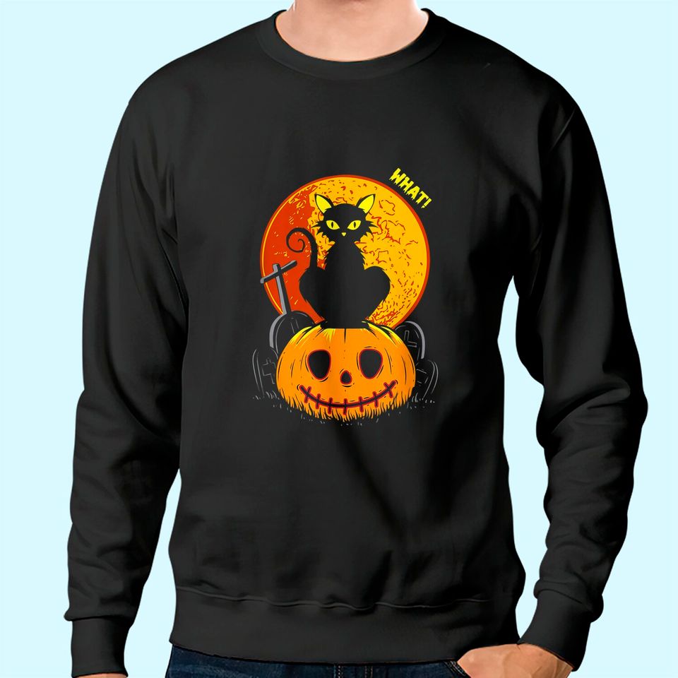 Halloween Funny and Scary Cat Sweatshirt