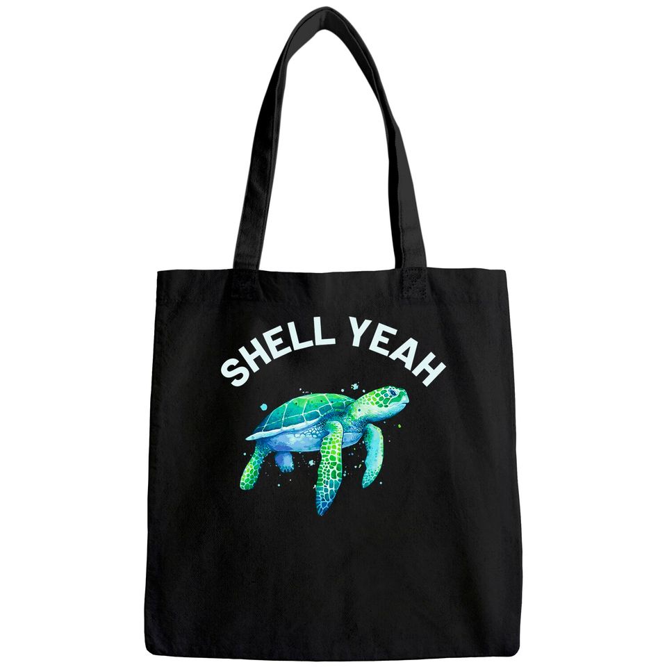 Shell Yeah - Cute Tortoise & Sea Turtle Tote Bag