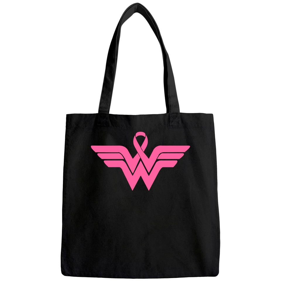 Kropsis Superhero Ribbon Pink Logo - Breast Cancer Awareness Support Women's Tote Bag