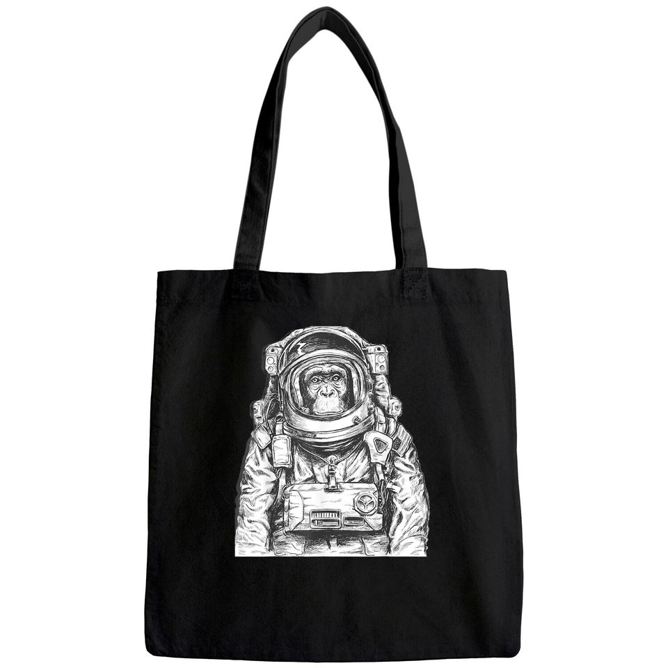 Astronaut Monkey Chimpanzee Cosmonaut Astronomy Tote Bag