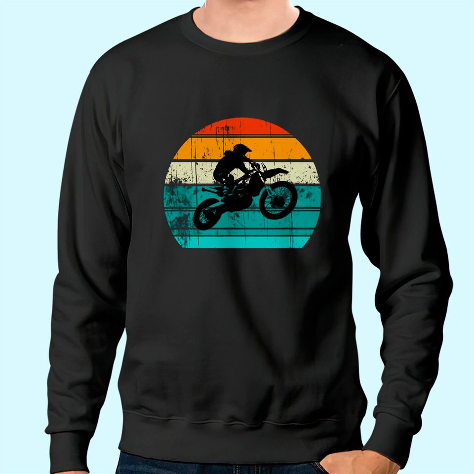Dirt Bike Motocross Motorcycle Vintage Retro Sweatshirt