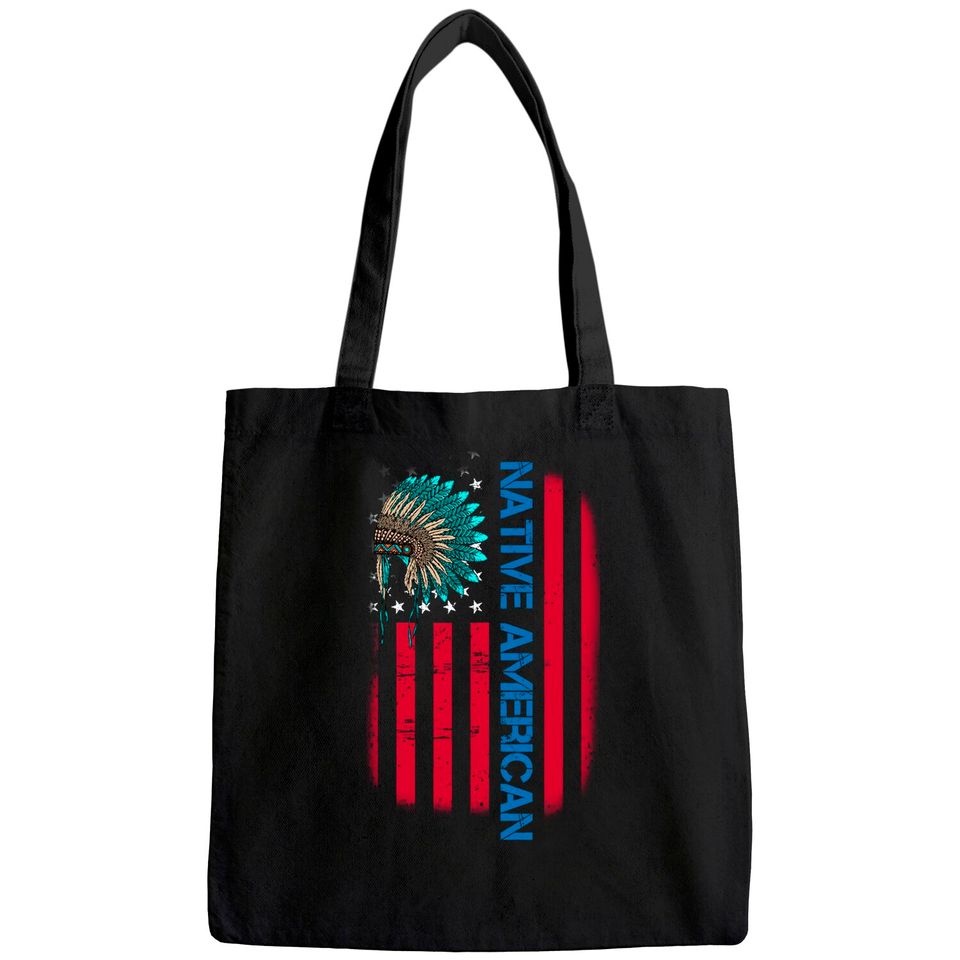 Native American Day Vintage Flag USA Tote Bag