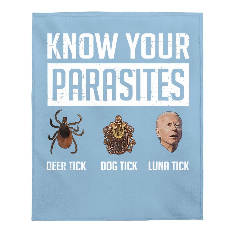 Know Your Parasites Deer Tick Dog Tick Luna Tick Baby Blanket