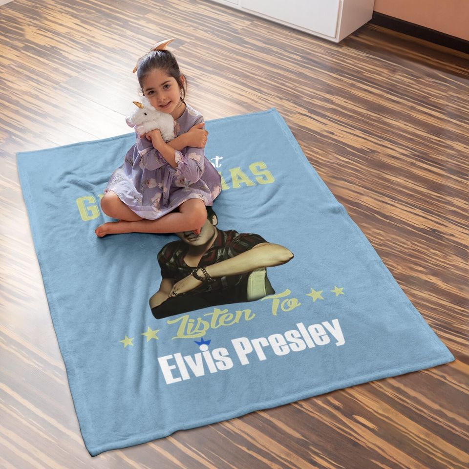 Only Best Grandmas Listen To Elvis Presley Baby Blanket