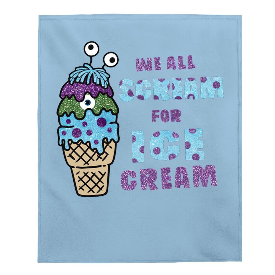 We All Scream For Ice Cream Monsters Inc Baby Blanket
