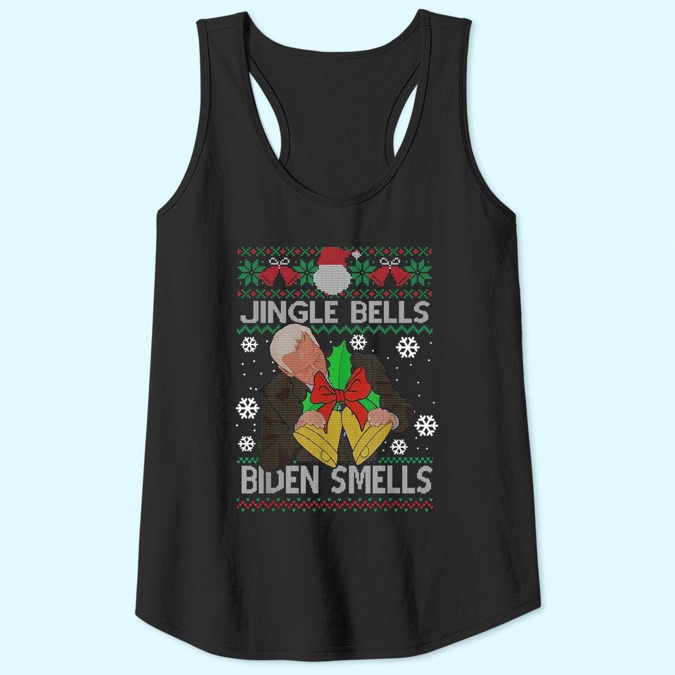 Santa Joe Biden Jingle Bells Tank Tops