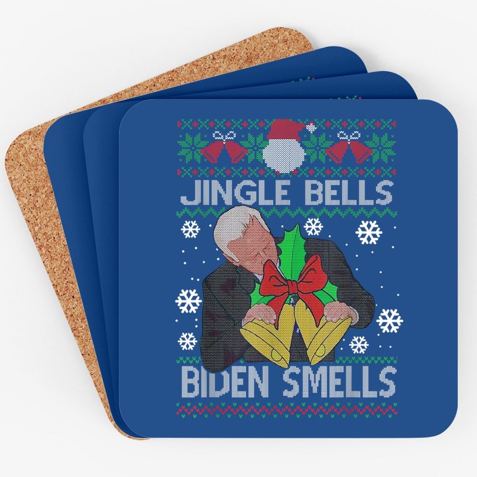Santa Joe Biden Jingle Bells Coasters
