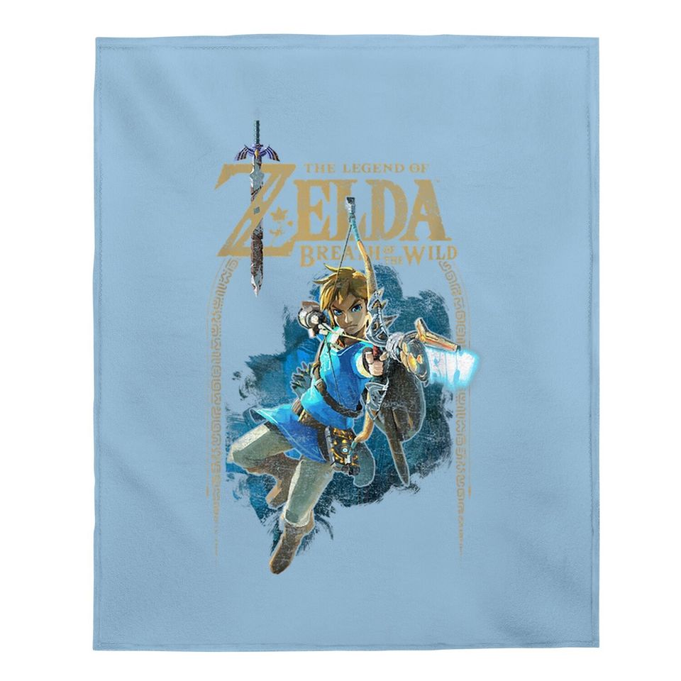 Zelda Breath Of The Wild Link Arch Baby Blanket
